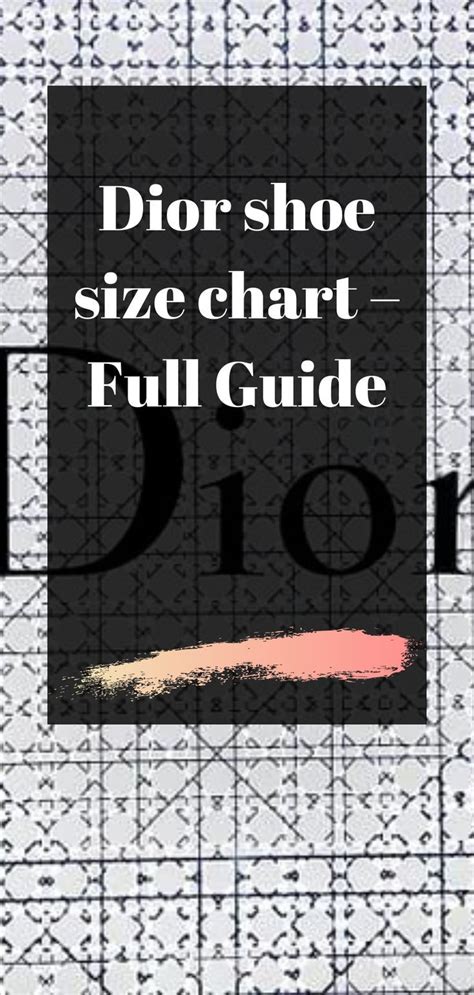 christian dior sizing